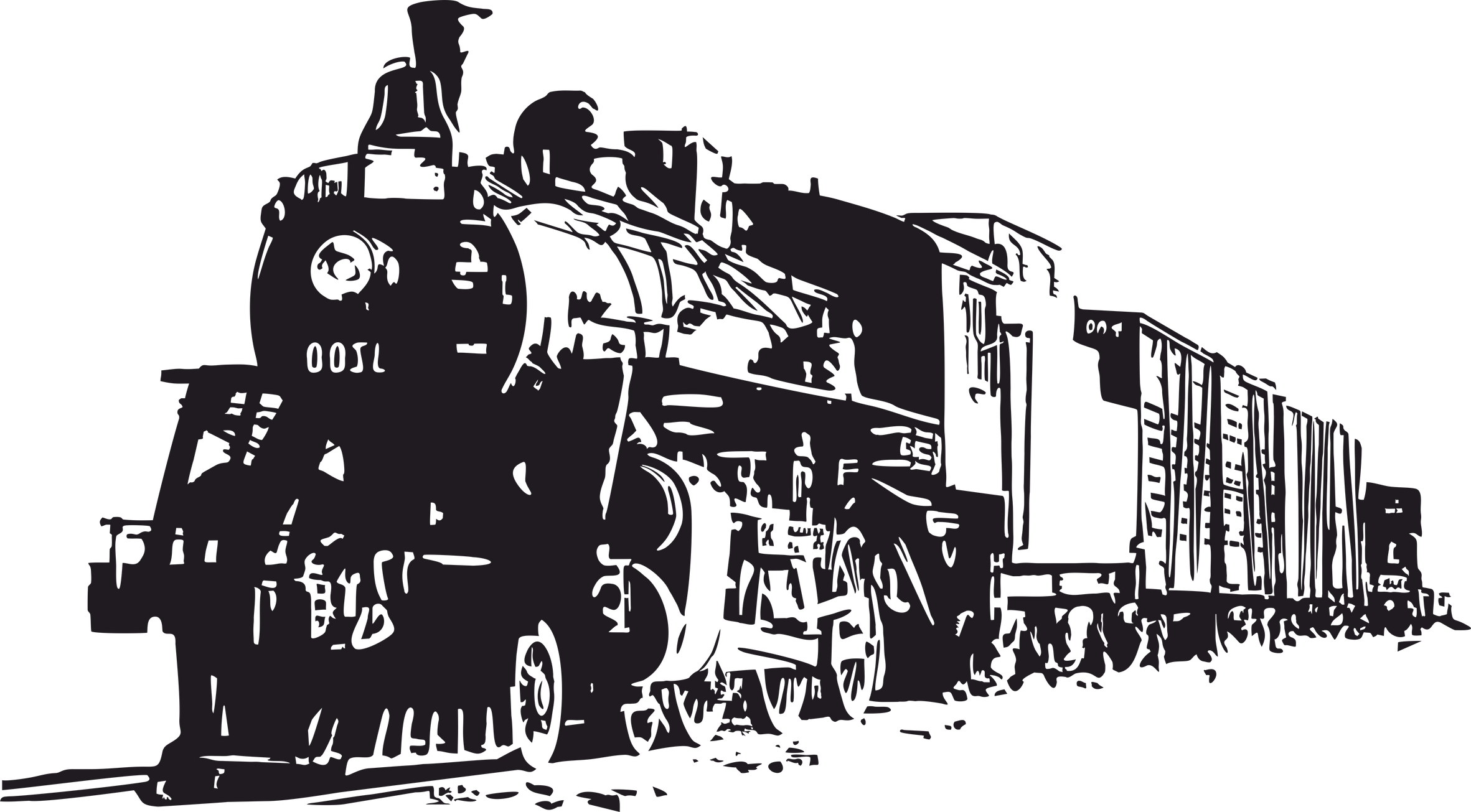Old Train Illustration